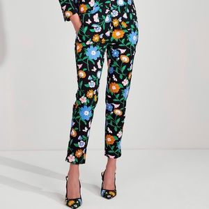 kate spade Floral Garden Twill Pants Black, 8 NWT